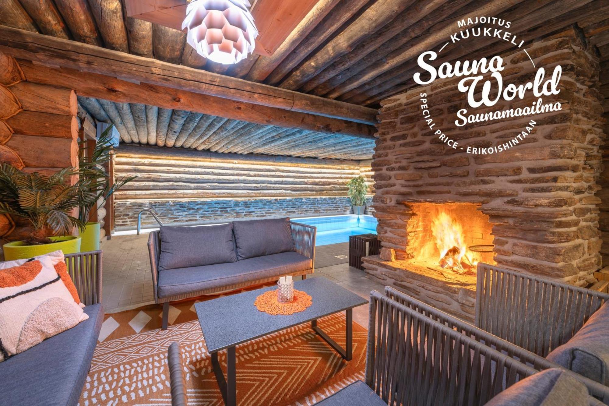 Kuukkeli Log Houses Villa Aurora "Pupula" ساريسيلكا المظهر الخارجي الصورة