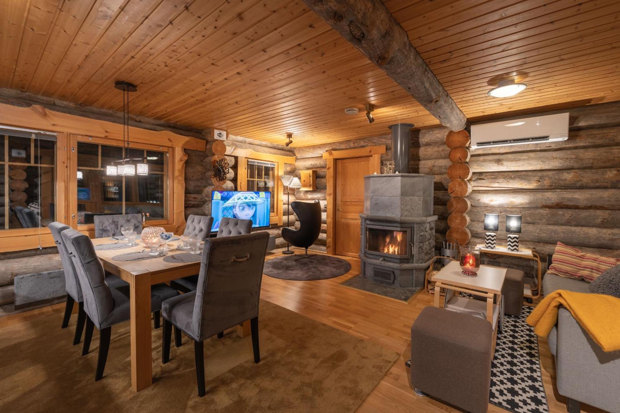 Kuukkeli Log Houses Villa Aurora "Pupula" ساريسيلكا المظهر الخارجي الصورة