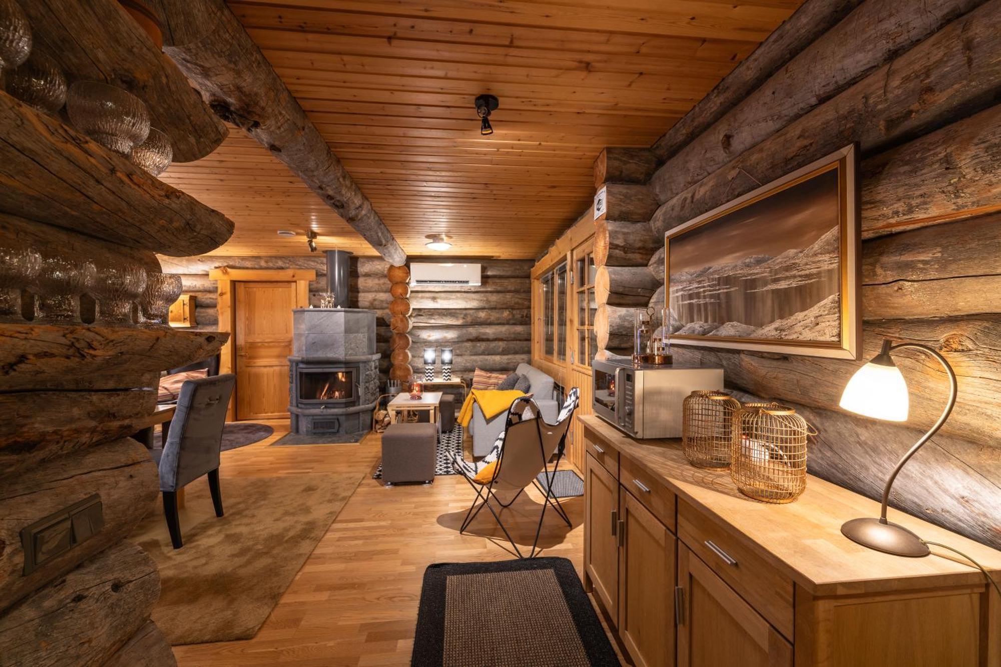 Kuukkeli Log Houses Villa Aurora "Pupula" ساريسيلكا المظهر الخارجي الصورة
